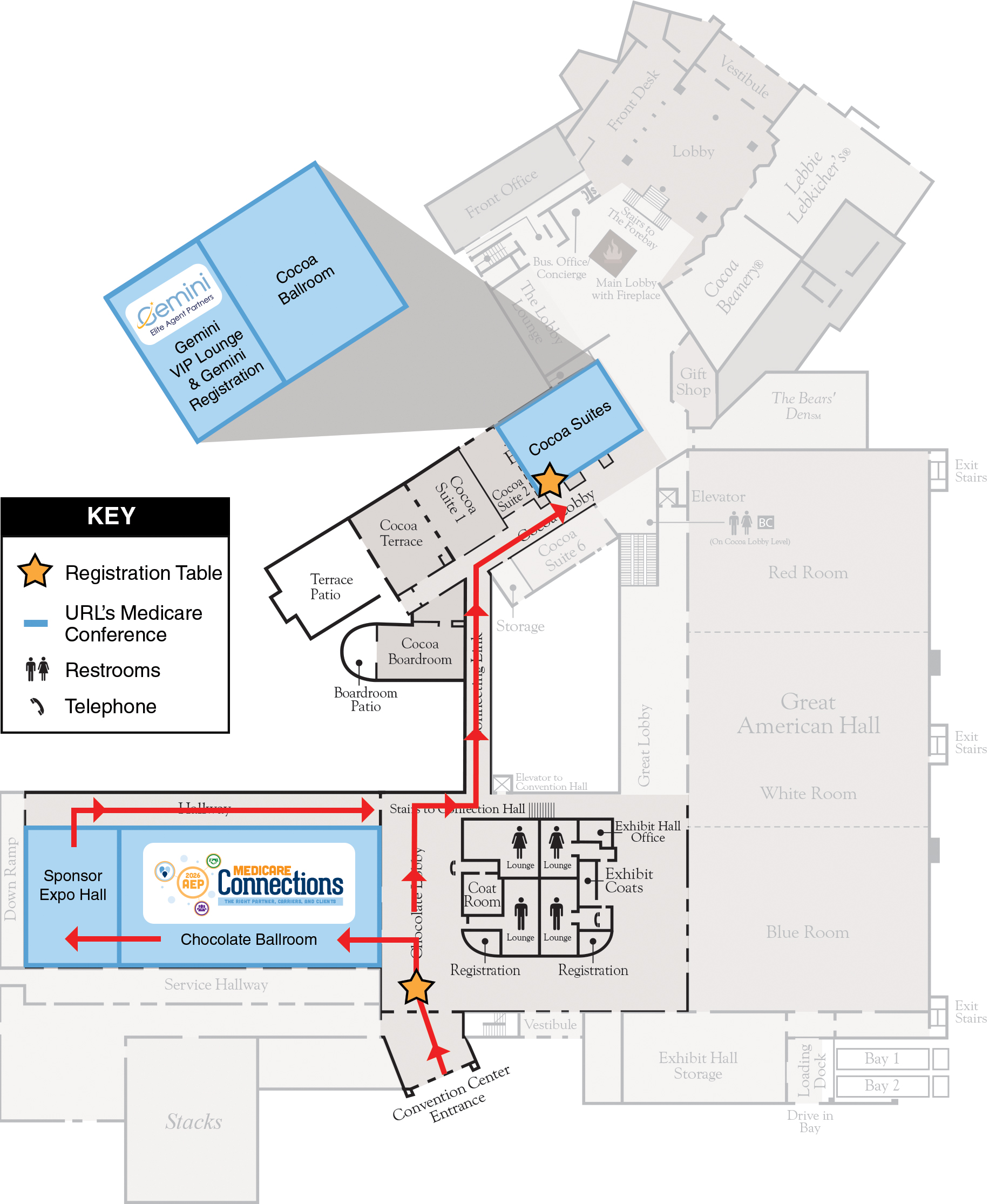 Medicare Connections Conference map