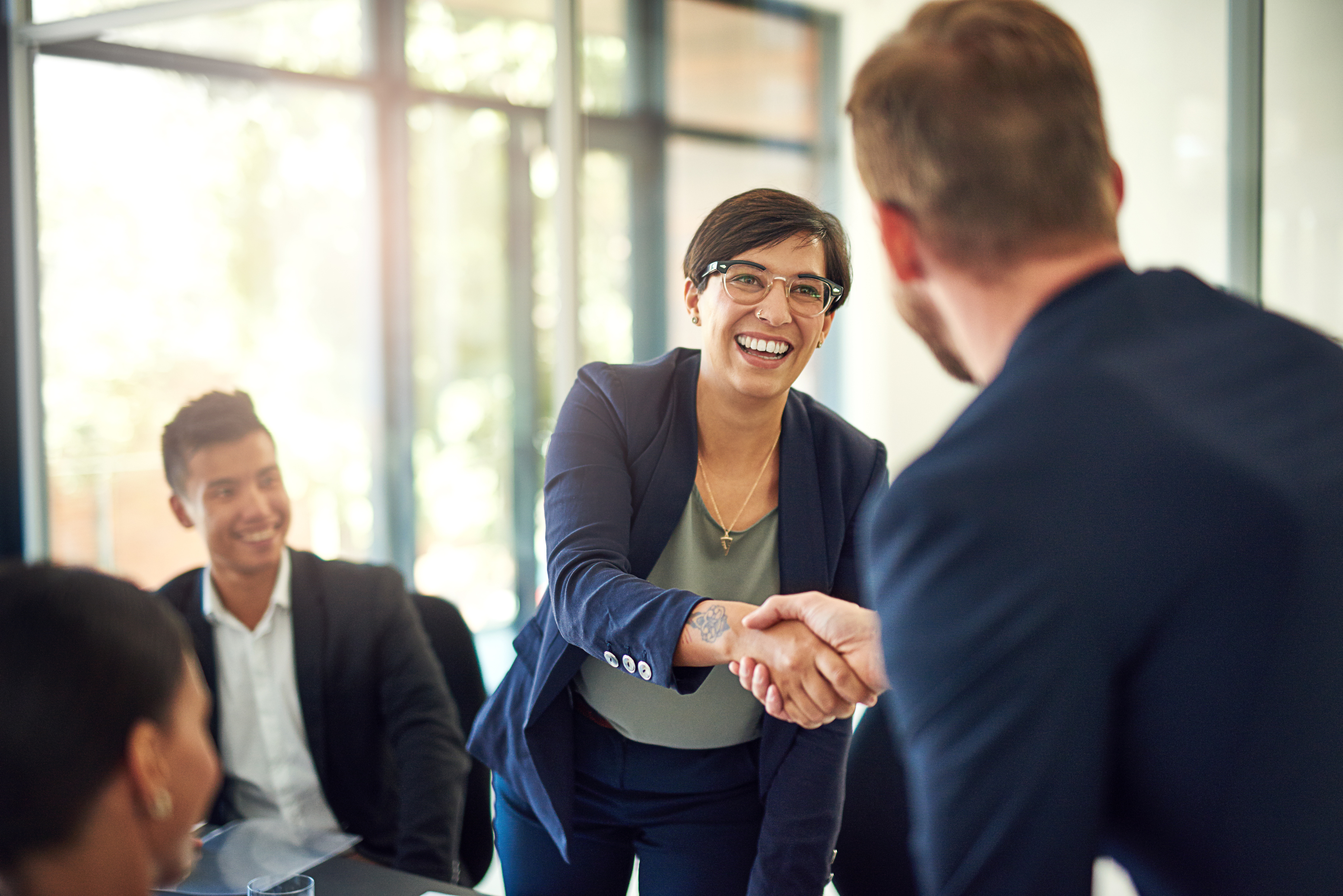 Business people shaking hands